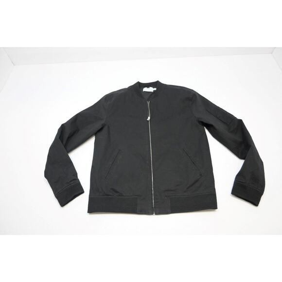 Topman Full Zip Black Khaki Jacket Slim Fit Mens Size XL - Picture 5 of 9